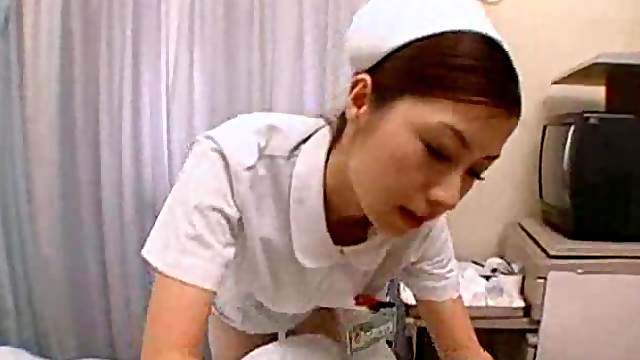 Japanese nurse treats him with hot fucking