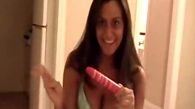 She gives good jerk off instructions with dildo