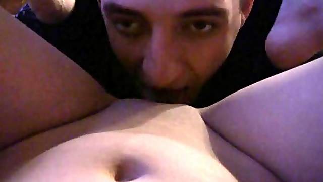 Girl films her man eating out her pussy