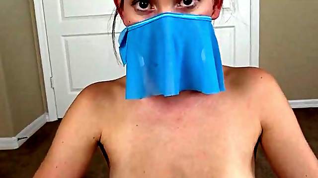 Cutie in a veil sucks and strokes your dick