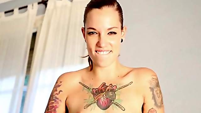 Tattooed beauty offers you erotic JOI