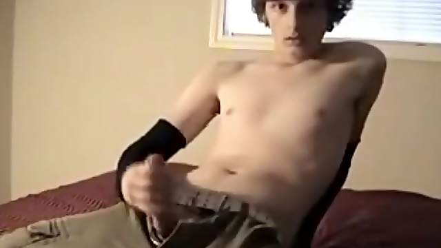 Adorable twink plays with ass and masturbates