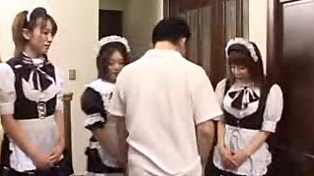 French maid is Japanese and horny