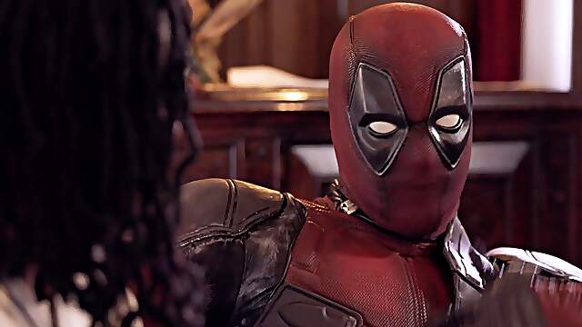 DeadPool role play makes busty blonde cougar fuck in insane positions