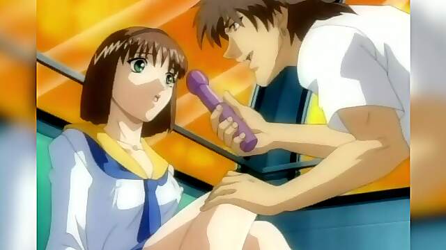 Blue-haired babe betrays hubby in raunchy hentai