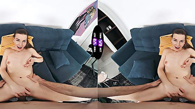 Arina Shy rides a big cock in stunning vr quality