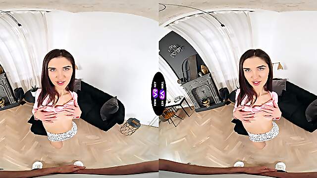 A sexy yoga teacher leads to a hot sex session in vr